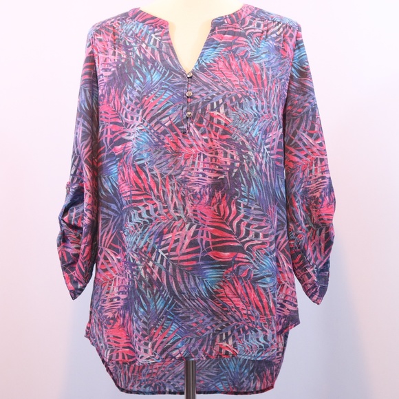 Kim Rogers Tops - Kim Rogers Printed Tunic Top
